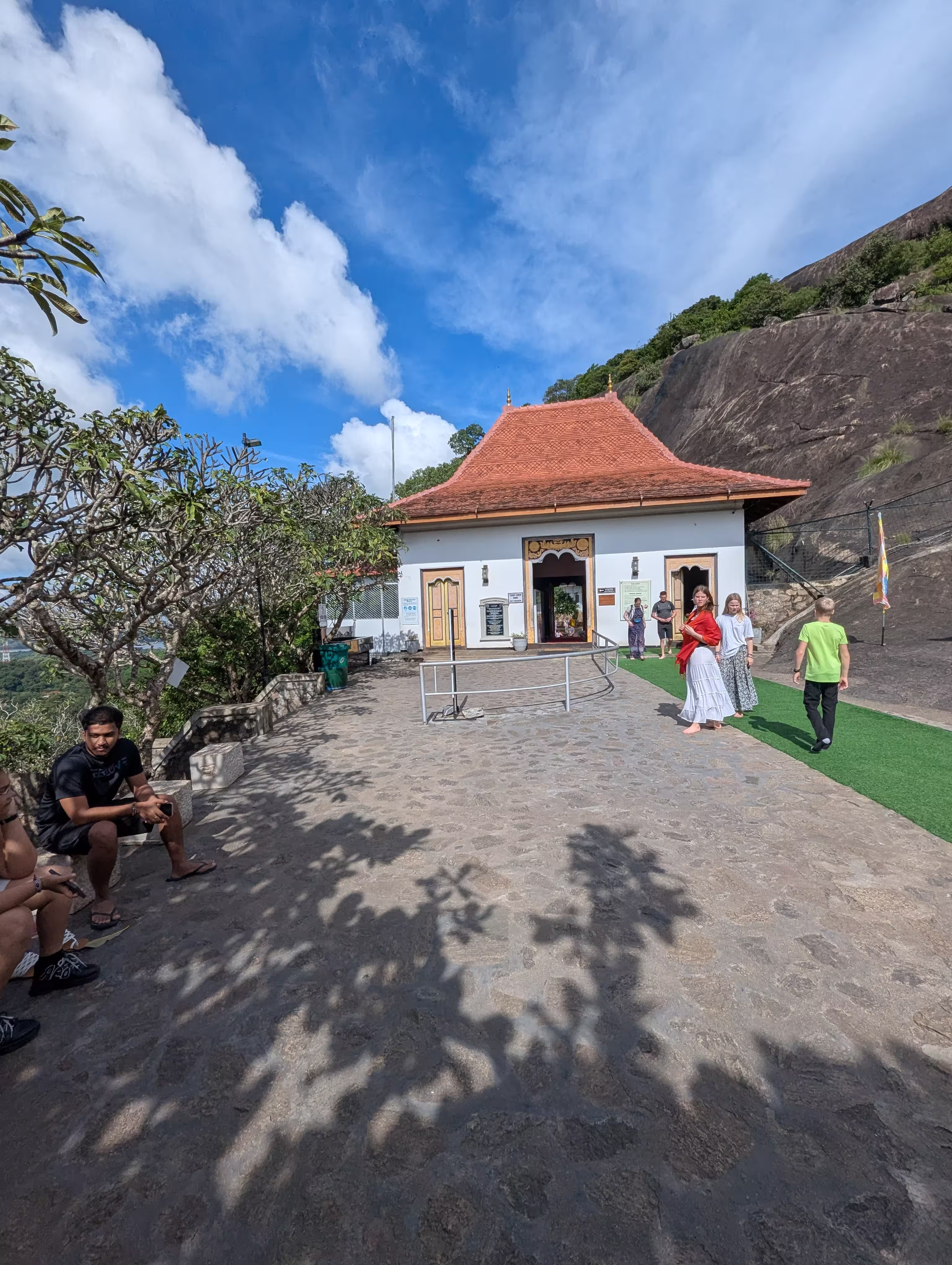 Outside in Dambulla Cave Temple